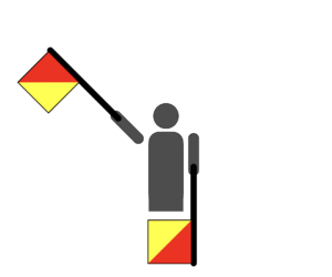 Letter C (Flag Semaphore)