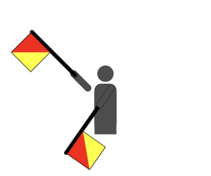 Letter I (Flag Semaphore)