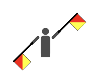 Letter L (Flag Semaphore)