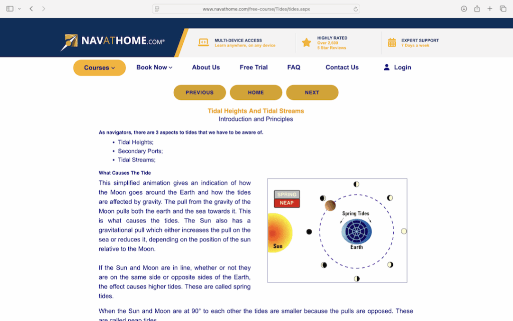 NAVatHome Tide Cycles