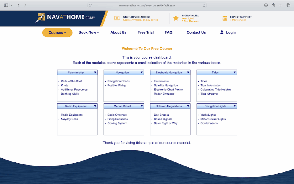 NAVatHome Menu